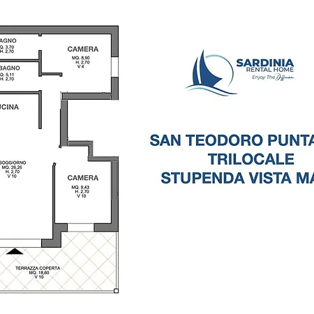 Punta Est Trilocale Stupenda Vista Mare Capo Coda Cavallo